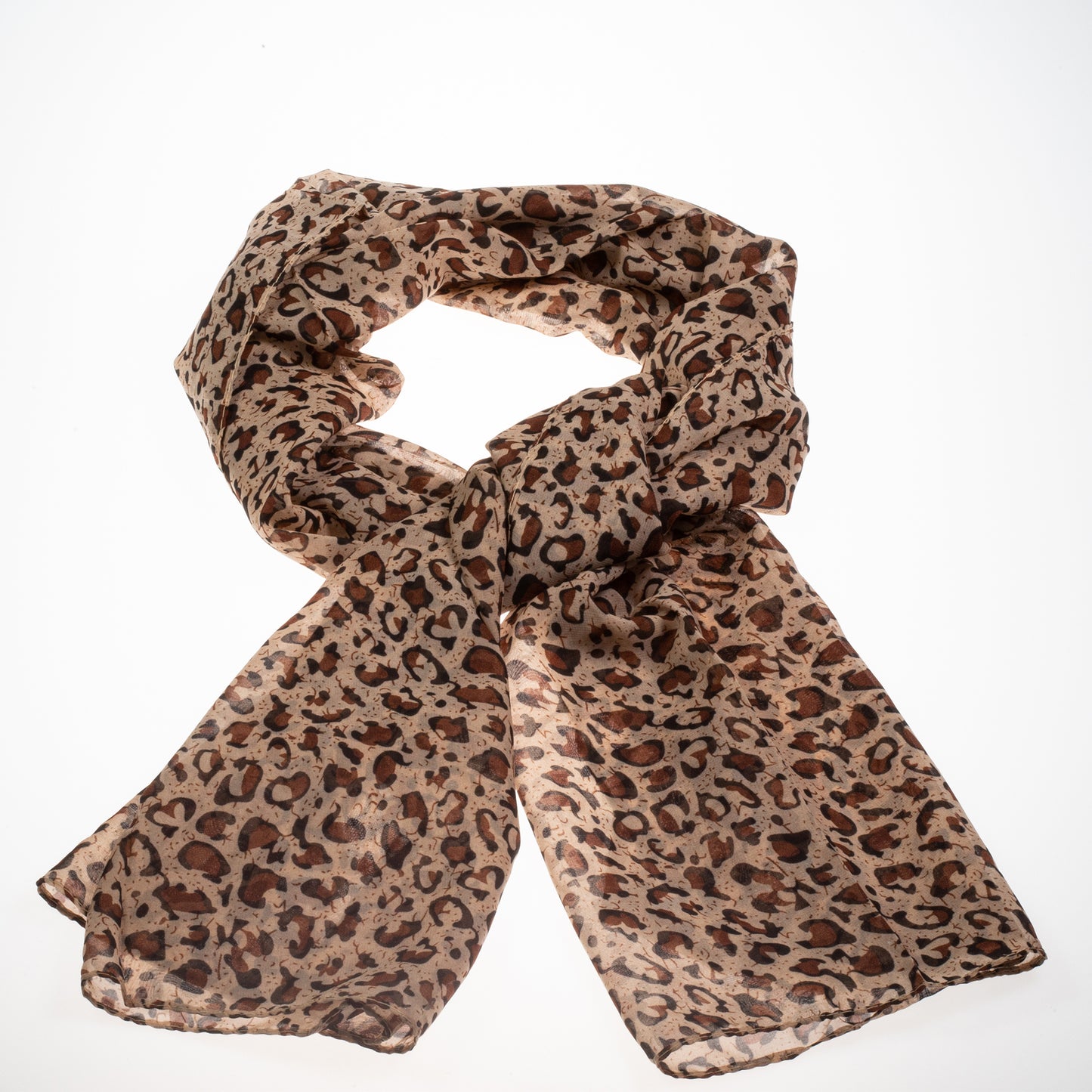 100% Polyester Fashion Scarf, Size: 160 cm x 70 cm, Wash in Machine 30 degrees, Color: GIRAFFE BROWN