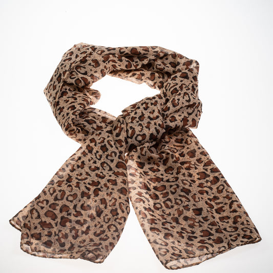 100% Polyester Fashion Scarf, Size: 160 cm x 70 cm, Wash in Machine 30 degrees, Color: GIRAFFE BROWN