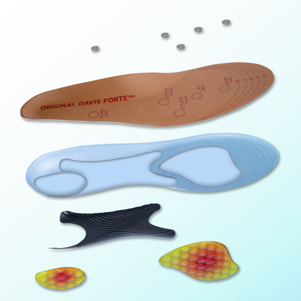 Original Davis® FORTE Magnetische Einlegesohlen, 5 m+ – verstärkt mit Memory-Schaum