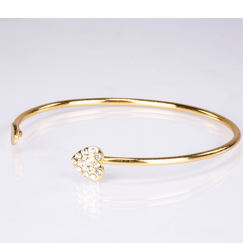5-teiliges, goldfarbenes Emporia Schmuckset in Premium-Qualität, in einer exklusiven Geschenkbox in Lederoptik (mit Uhr, Armband, Halskette, Ohrringen und Ring, mit weißem Emporia-Kristall)