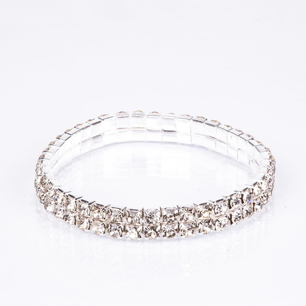 5-teiliges, silberfarbenes Emporia Schmuckset in Premium-Qualität, in einer exklusiven Geschenkbox in Lederoptik (mit Uhr, Armband, Halskette, Ohrringen und Ring, mit weißem Emporia-Kristall)