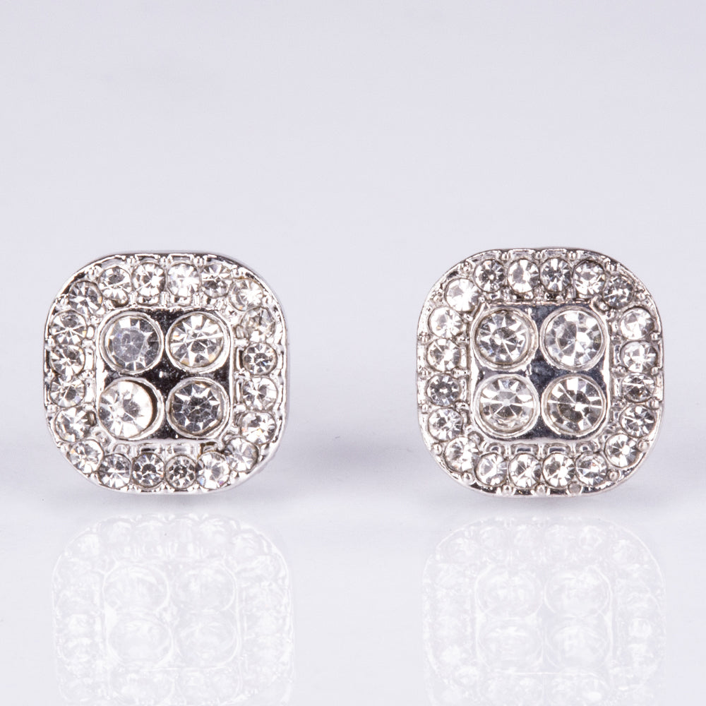 5-teiliges, silberfarbenes Emporia Schmuckset in Premium-Qualität, in einer exklusiven Geschenkbox in Lederoptik (mit Uhr, Armband, Halskette, Ohrringen und Ring, mit weißem Emporia-Kristall)