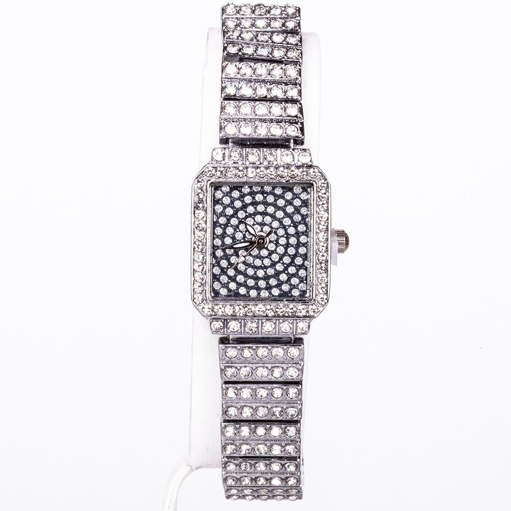 5-teiliges, silberfarbenes Emporia Schmuckset in Premium-Qualität, in einer exklusiven Geschenkbox in Lederoptik (mit Uhr, Armband, Halskette, Ohrringen und Ring, mit weißem Emporia-Kristall) 9 