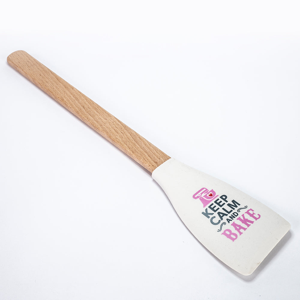"Keep Calm and Bake" Spatel mit Holzgriff