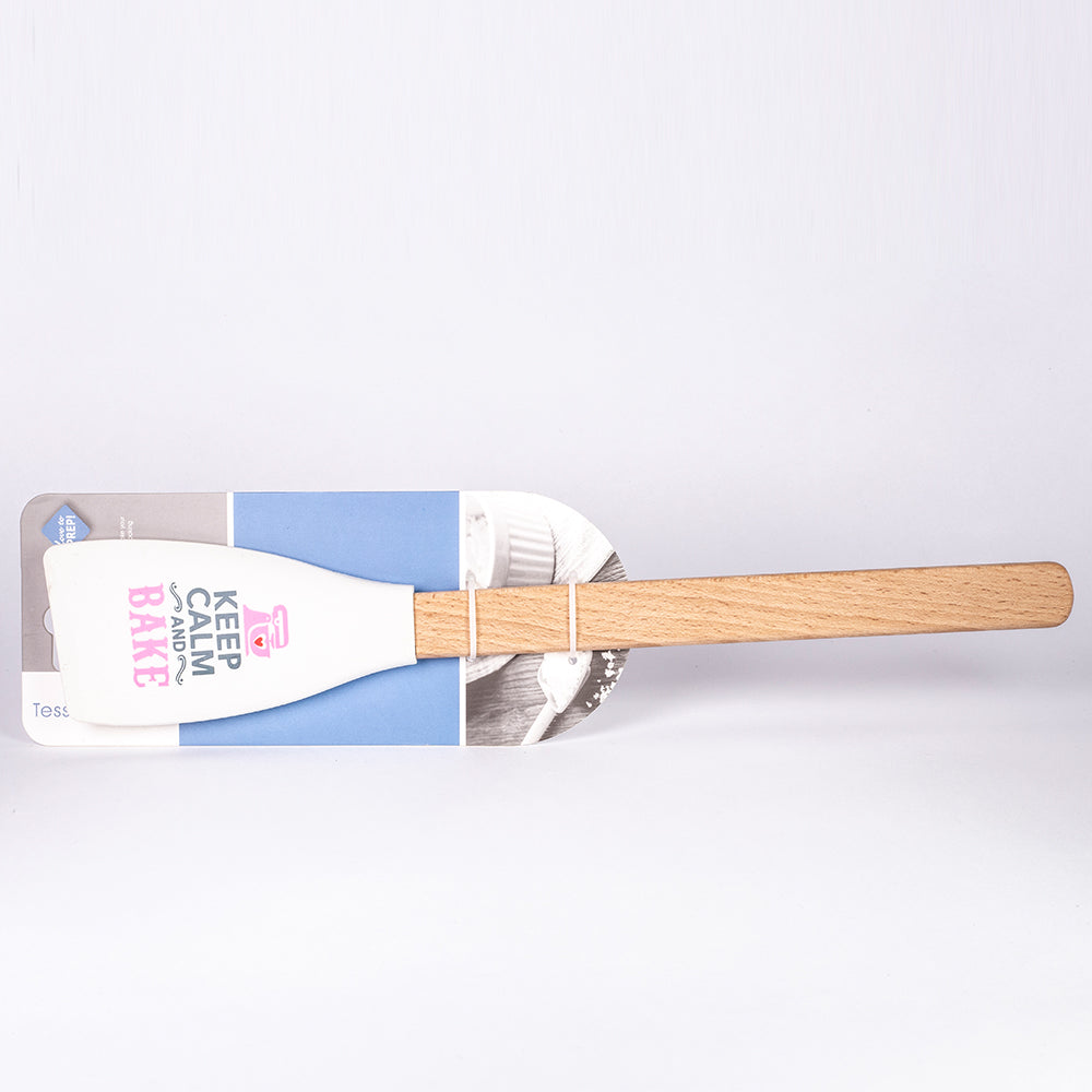 "Keep Calm and Bake" Spatel mit Holzgriff