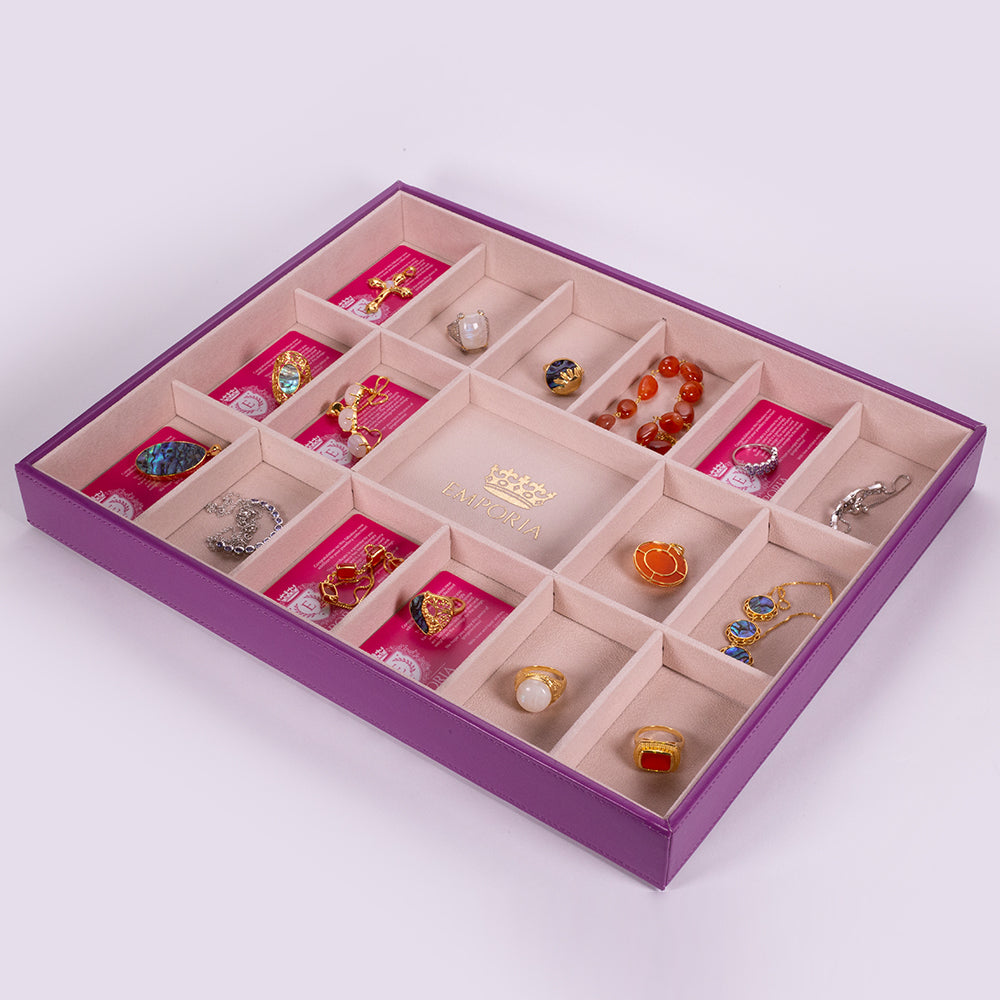 4-teiliges Set mit Emporia Schmuckkästen aus "Samt" 8 