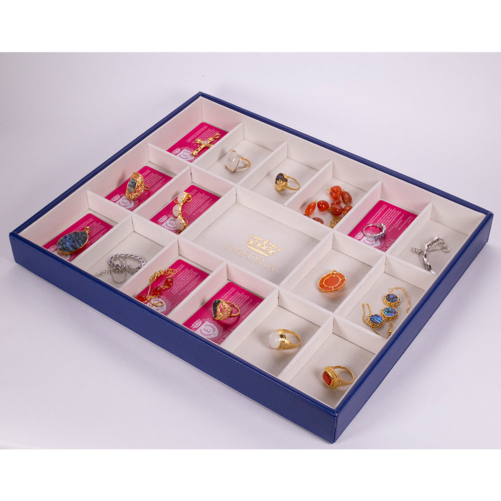4-teiliges Set mit Emporia Schmuckkästen aus "Samt" 18 