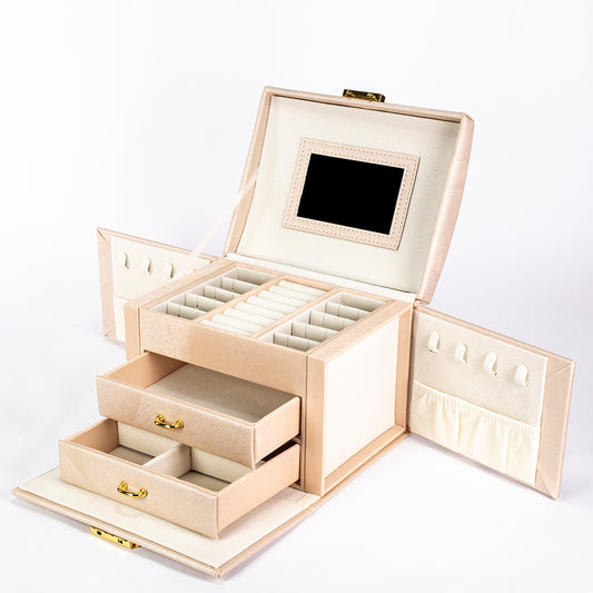 Schmuckkästchen mit Spiegel, weiß