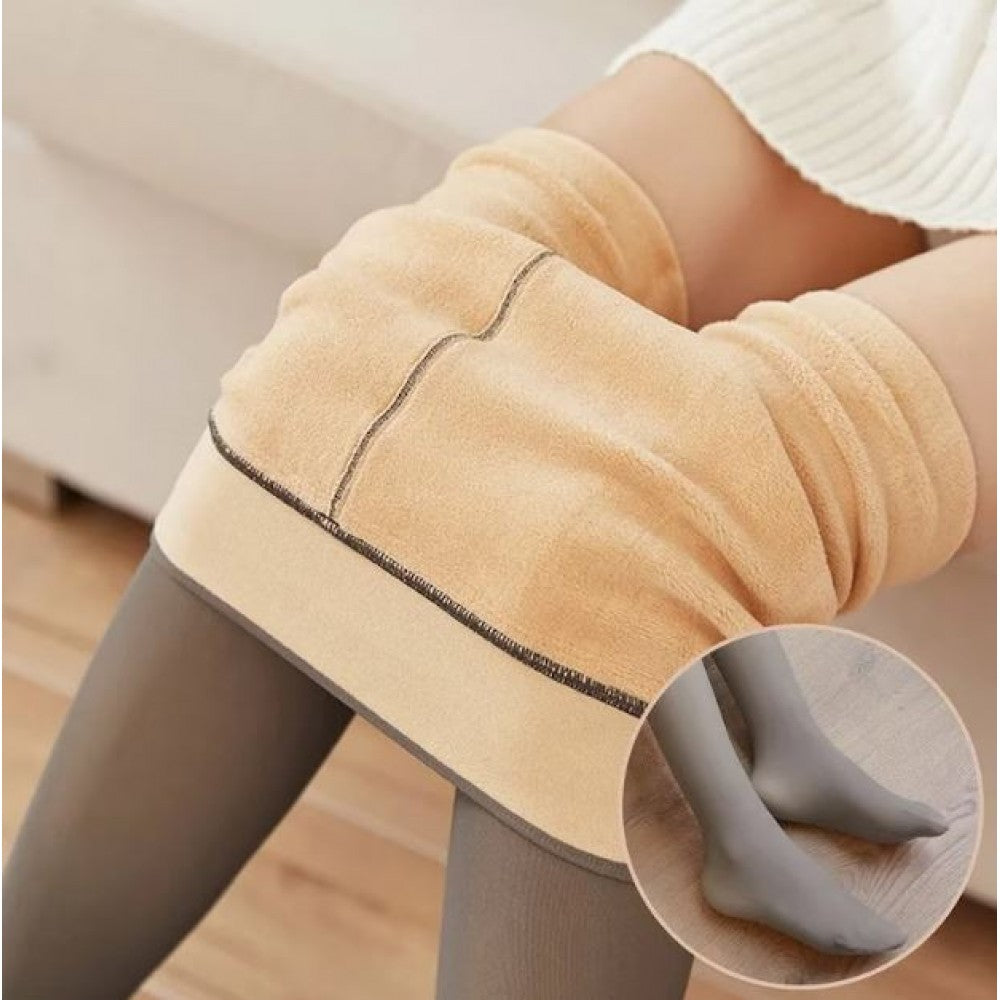Winterstrumpfhose mit transparentem Effekt