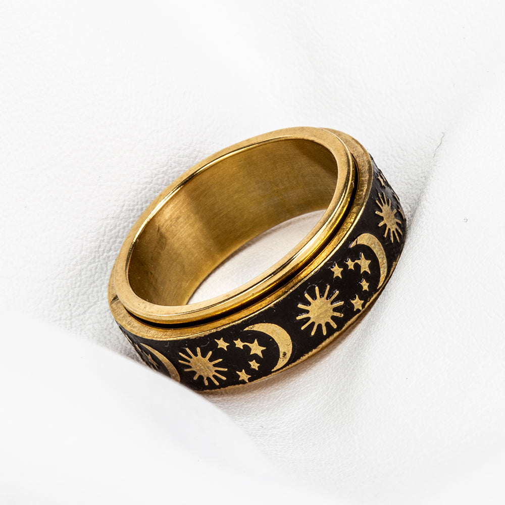 Ring aus goldplattierterr Legierung mit Emaille 1 