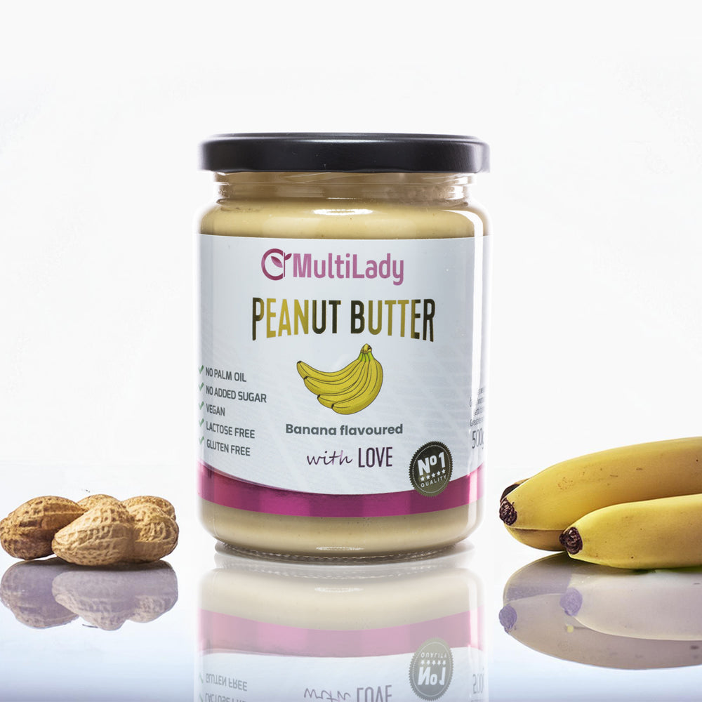 Multilady seidige Erdnussbutter mit Bananengeschmack, 500 g 1 