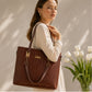 Emporia Frühjahrskollektion 2026 – „Choco Lux“, 6-teiliges Taschenset; PU-Leder, Braun