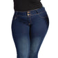 MyFit Jeans Leggings - Leggings in Denim-Optik, die zu jedem Körpertyp passen (EU size: 44-50)