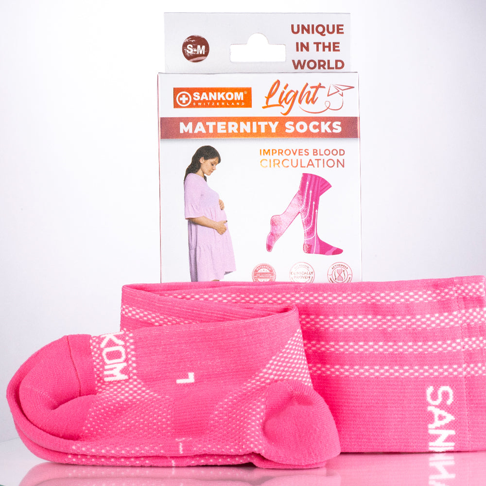 SANKOM PATENT MATERNITY LIGHT SOCKS PINK COLOR, ANTIBACTERIAL (with outerpackages); L/XL (42-47) 3 