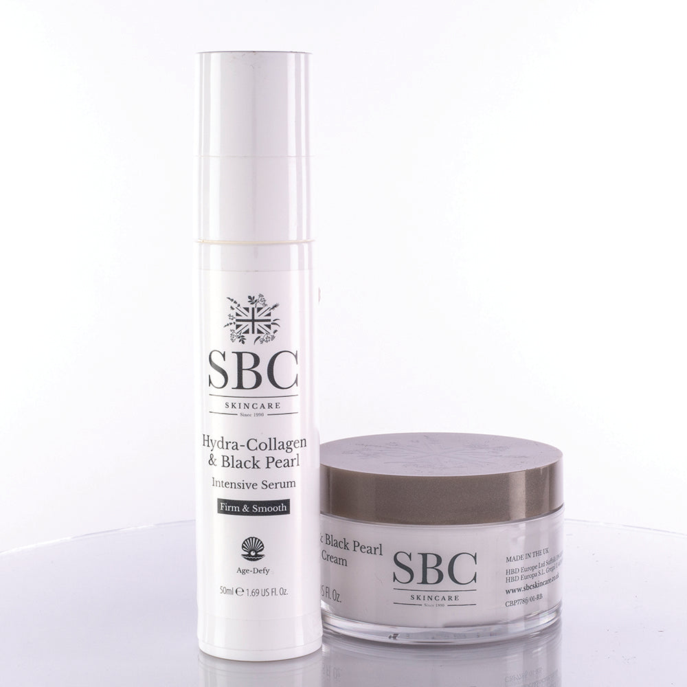 SBC 2-teiliges Hautpflegeset mit Kollagen und schwarzer Perle