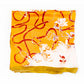 Schal "Florale Umarmung", 85 x 180 cm, Orange, 100% vegane Seide