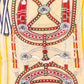 Luxuriöser Schal mit Kettendesign, 85 x 180 cm, Creme, 100% vegane Seide