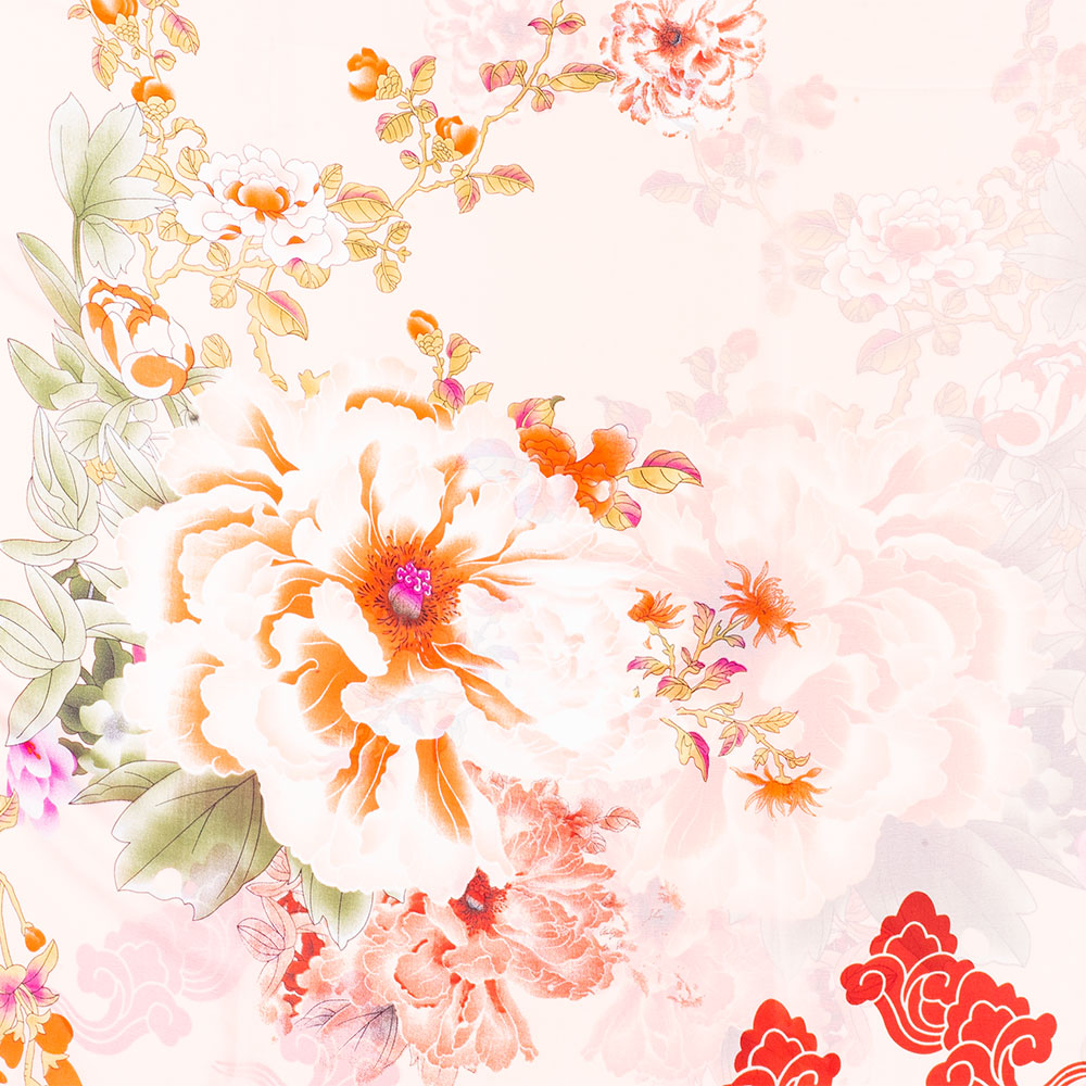 Schal "Erbe der Haitang", 85 x 180 cm, Rosa, 100% vegane Seide