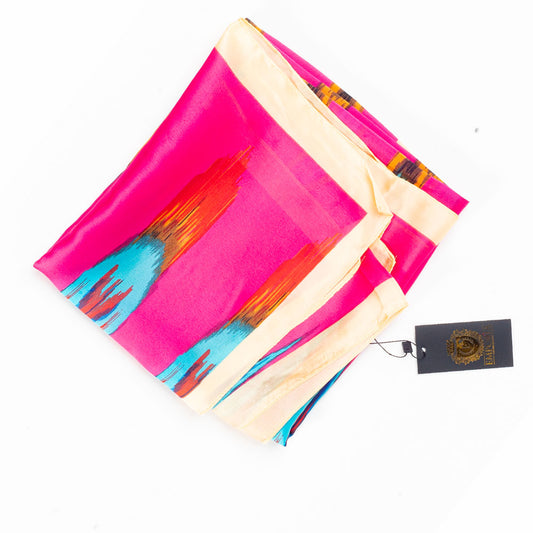 Schal "Pfauenprisma", 85 x 180 cm, Rosa, 100% vegane Seide