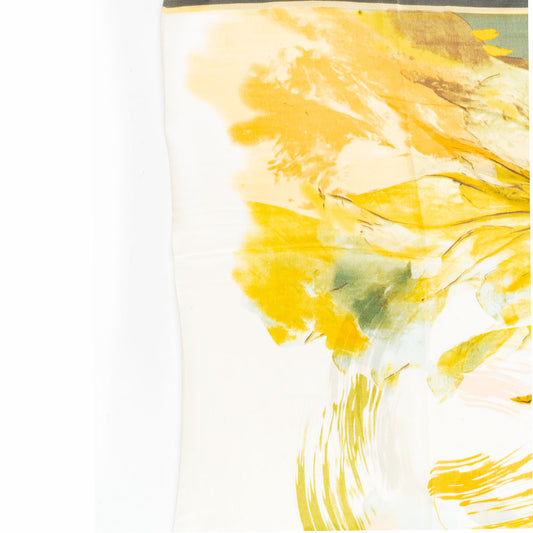 Schal "Lilienimpression", 85 x 180 cm, Grün, 100% vegane Seide