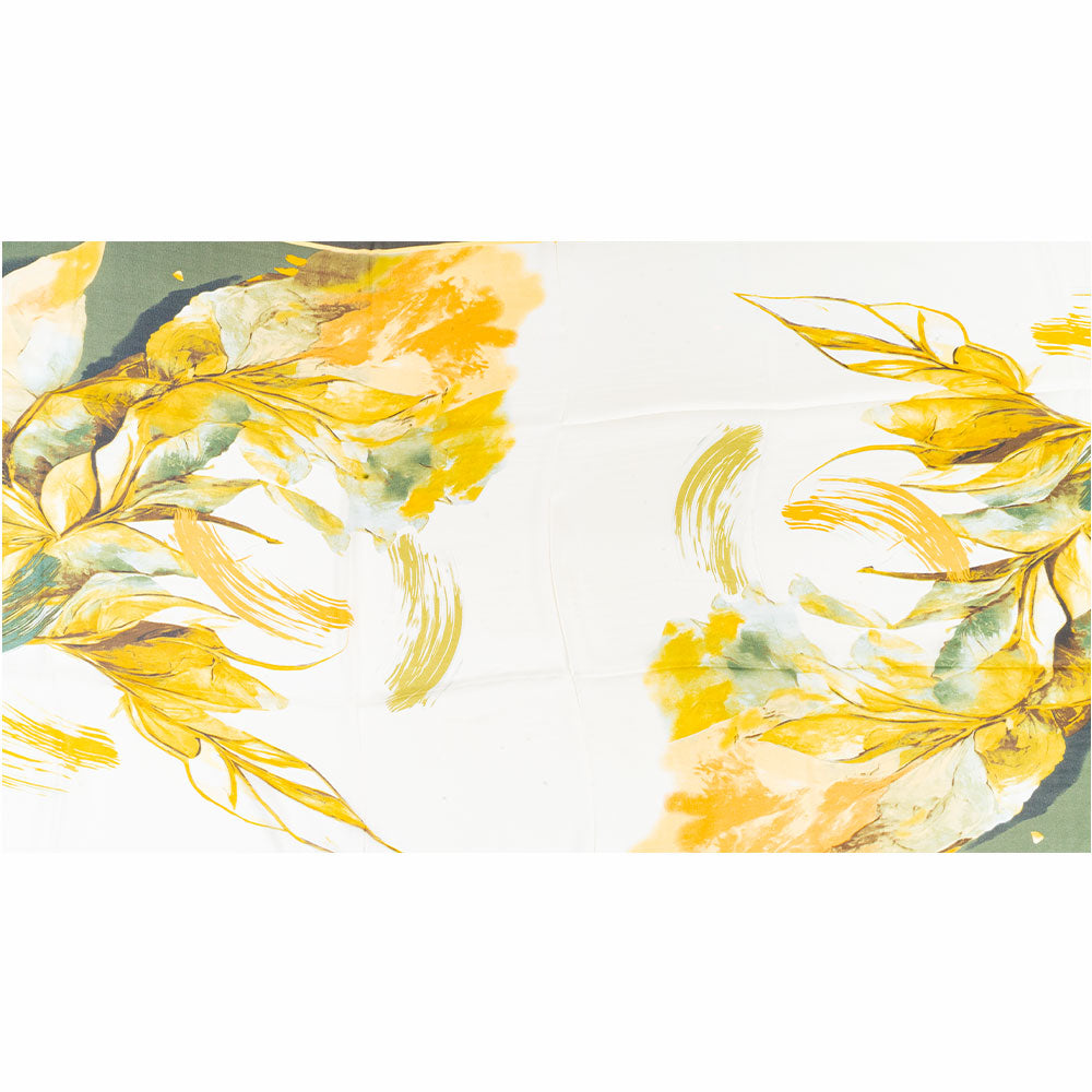 Schal "Lilienimpression", 85 x 180 cm, Grün, 100% vegane Seide