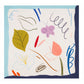 Seidenschal „Playful Bloom“, türkis, 90 x 90 cm