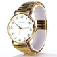 Excellanc goldfarbene Damenuhr mit Edelstahlarmband