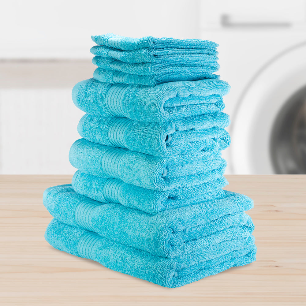 100% Cotton Extra Soft 5 + 5 pcs Towel set, OFF-WHITE 8 