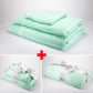 3+3+1 Übergroßes Badetuch-Geschenkset mit Handtüchern aus 100% Mikrobaumwolle, 500 GSM, mintgrün
