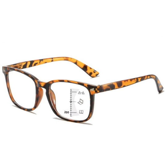 Emporia Multifocus multifokale Lesebrille – mit Tigerstreifen, 0,5–3,0 Dioptrien