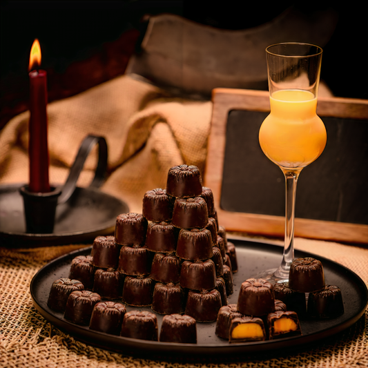 1 kg Mit Eierlikör gefüllte Zartbitterpralinen