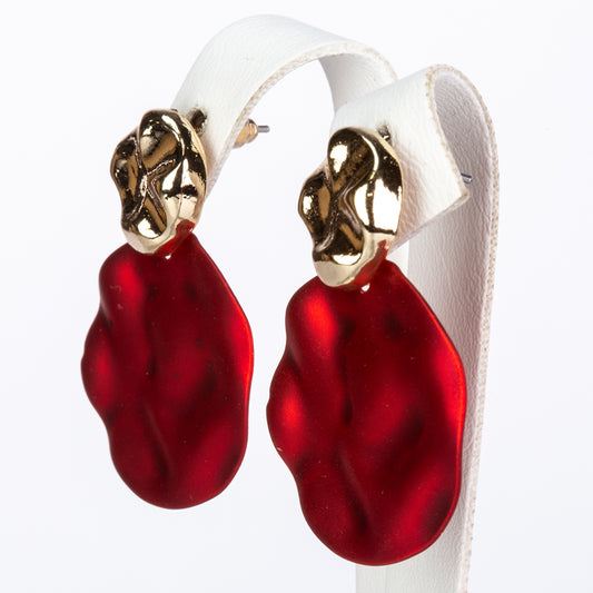 Ohrringe aus goldplattierter Legierung mit Emaille