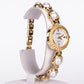 Uhr aus goldplattierter Legierung mit weißem Emporia® Kristall