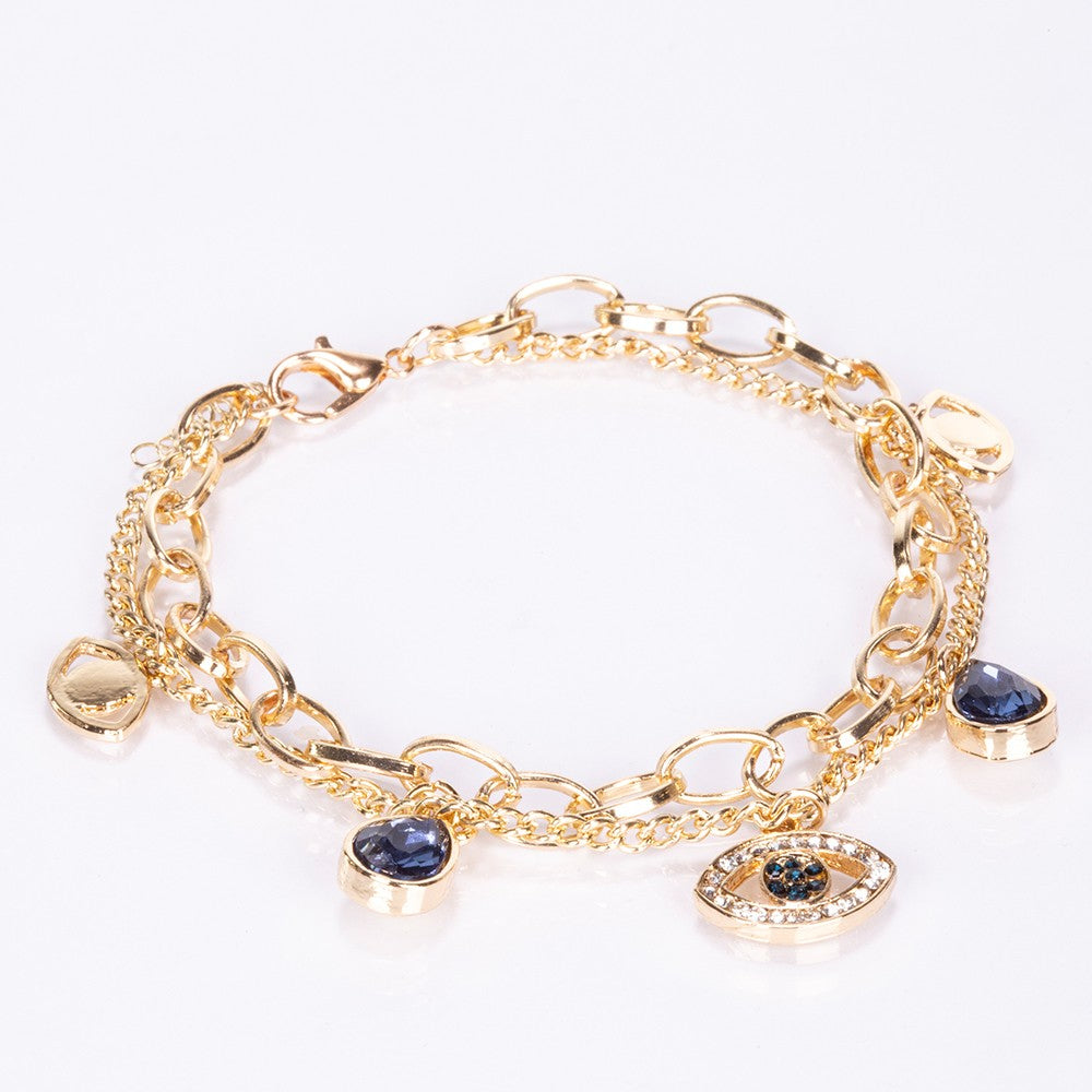Armband aus goldplattiertesr Legierung mit Saphir 1 