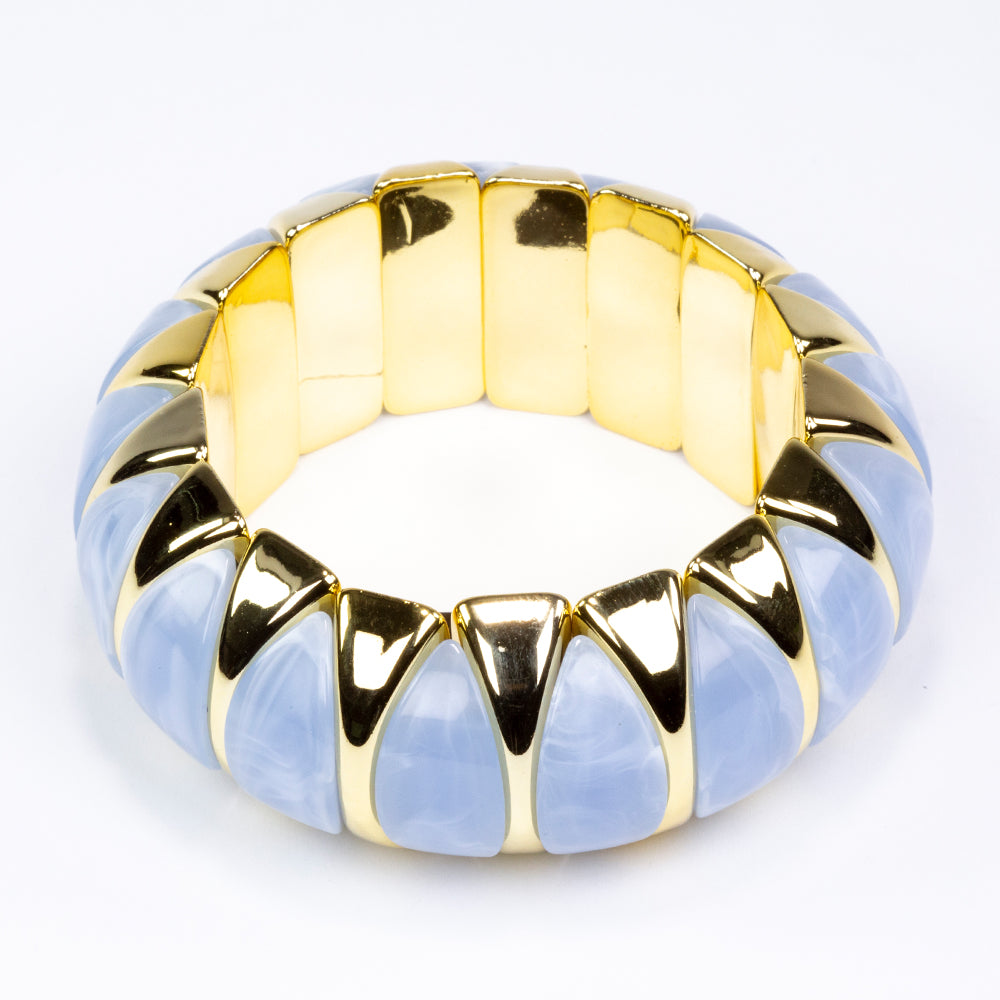 Künstlicher Perle Armband mit blauem Emporia®-Kristall 2 