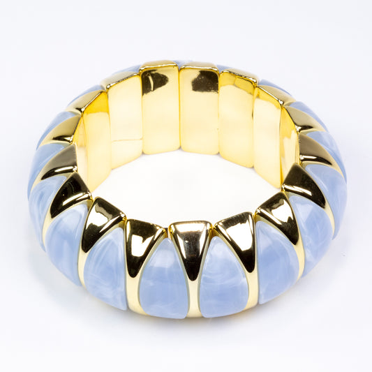 Künstlicher Perle Armband mit blauem Emporia®-Kristall