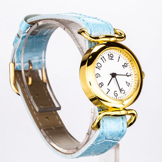 Uhr aus goldplattierter Legierung mit weißem Emporia® Kristall