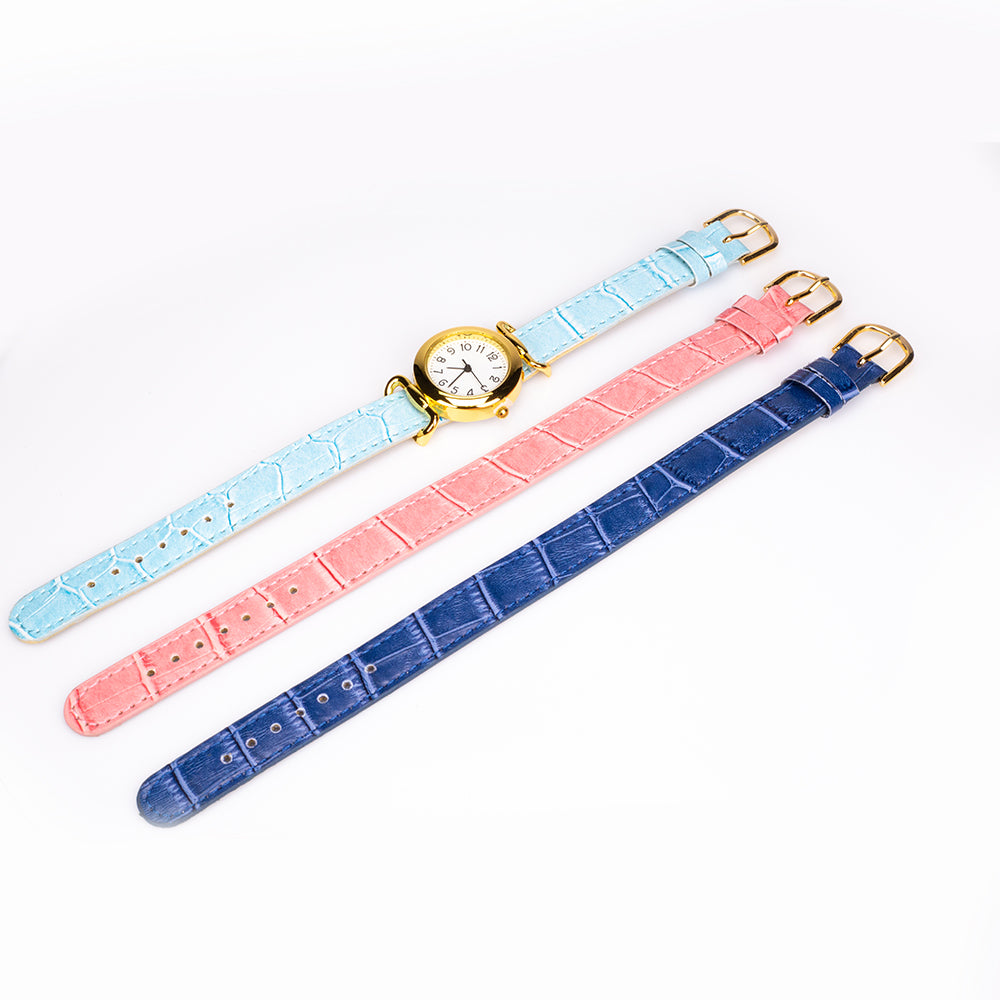 Uhr aus goldplattierter Legierung mit weißem Emporia® Kristall 4 