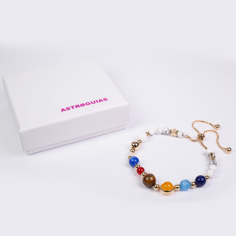 Armband aus goldplattiertesr Legierung mit Karneol und Tigerauge