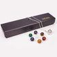 Halskette aus goldplattierter Legierung mit Amethyst und klarem Quarz