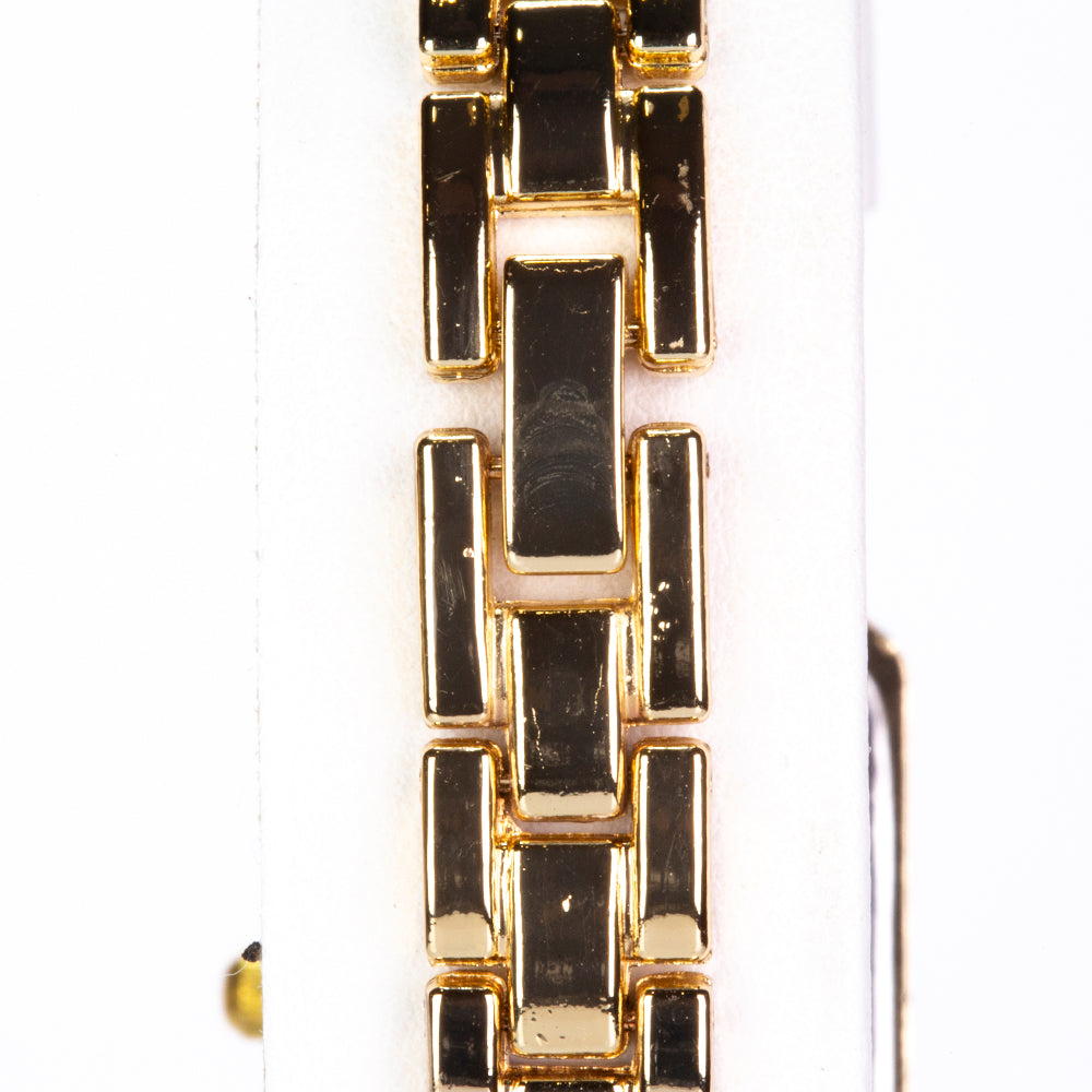 Uhr aus goldplattierter Legierung mit Smaragd 5 