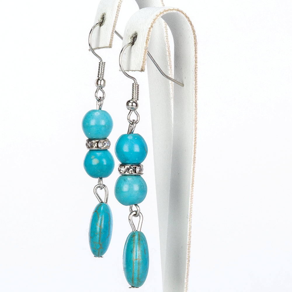 Schmuckgarnitur aus aus goldplattierter Legierung mit Türkis 5 