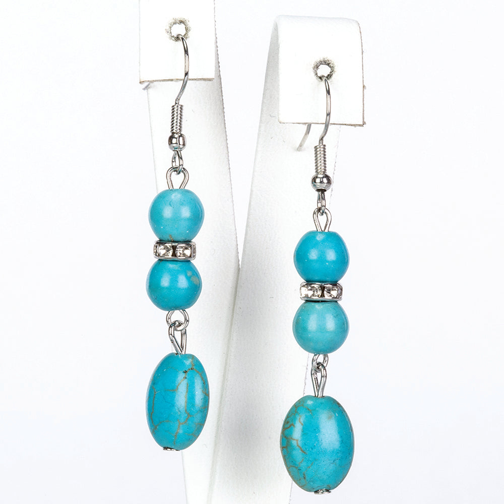 Schmuckgarnitur aus aus goldplattierter Legierung mit Türkis 6 