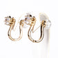 Ohrringe aus goldplattierter Legierung mit Glasperle und weißem Emporia® Kristall