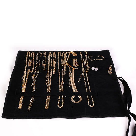 Schmuckgarnitur aus aus goldplattierter Legierung mit Glasperle