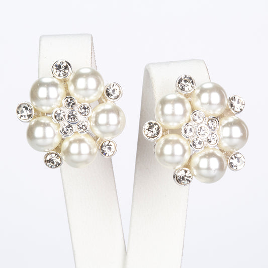 Schmuckgarnitur aus aus goldplattierter Legierung mit Glasperle und weißem Emporia® Kristall