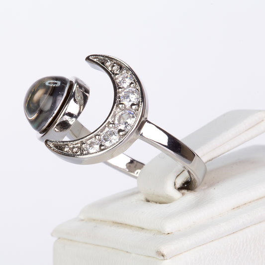 Ring aus goldplattierterr Legierung mit weißem Emporia® Kristall