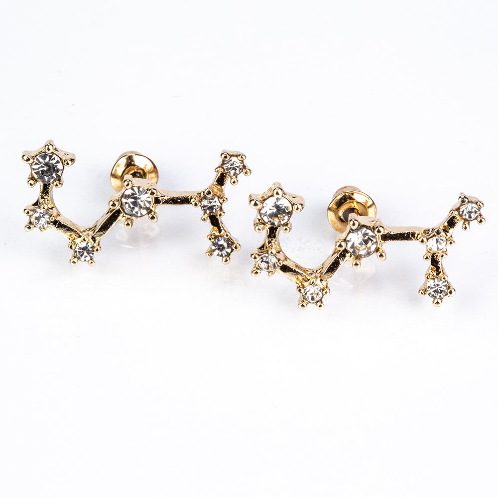 Ohrringe aus goldplattierter Legierung mit weißem Emporia® Kristall 4 