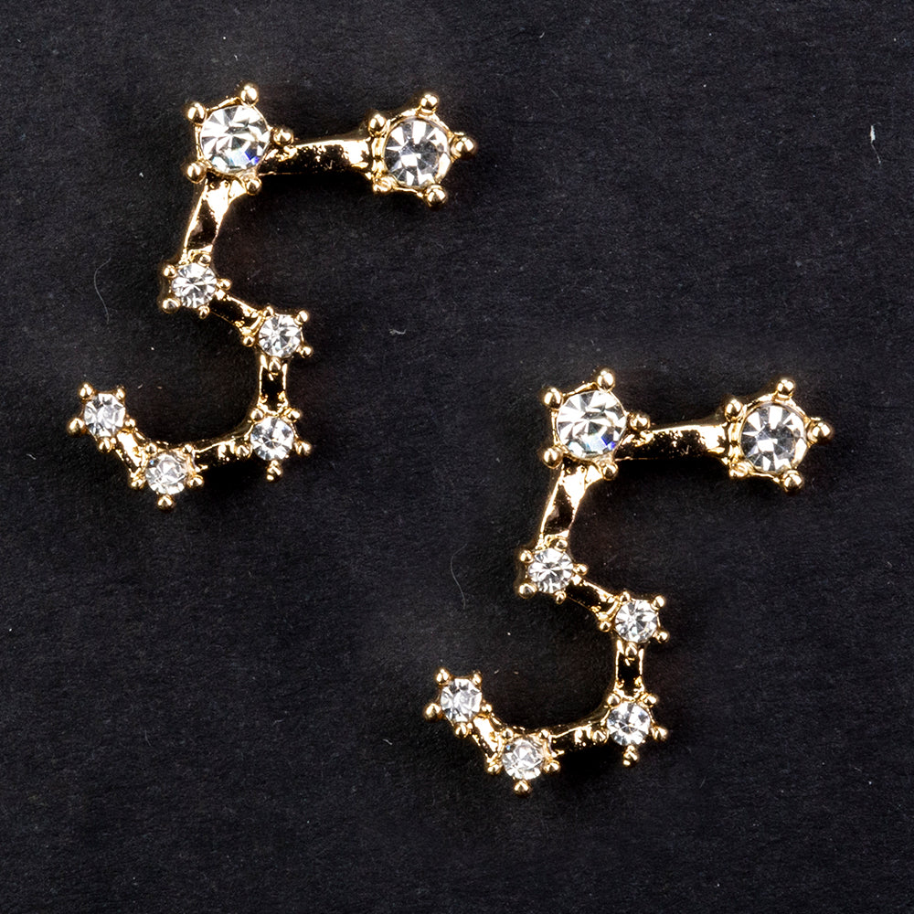 Ohrringe aus goldplattierter Legierung mit weißem Emporia® Kristall 2 