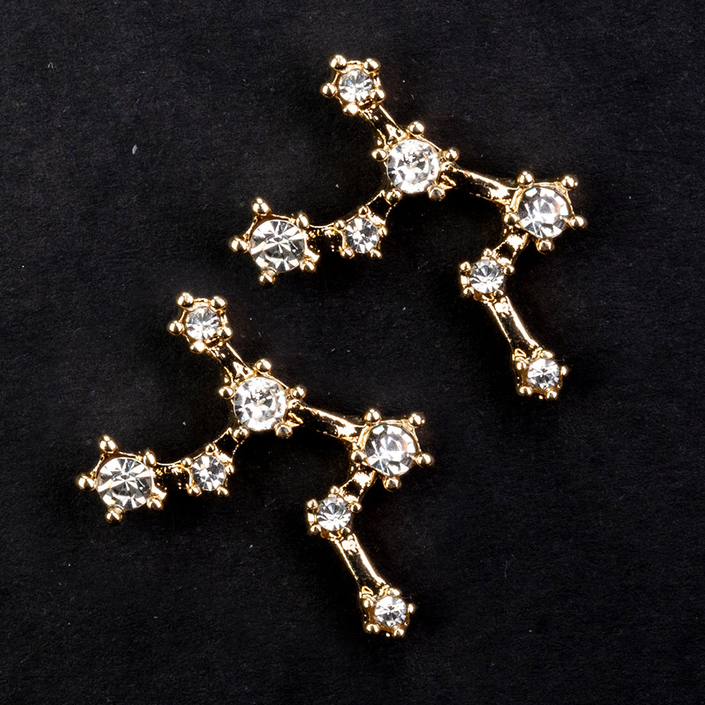 Ohrringe aus goldplattierter Legierung mit weißem Emporia® Kristall 2 